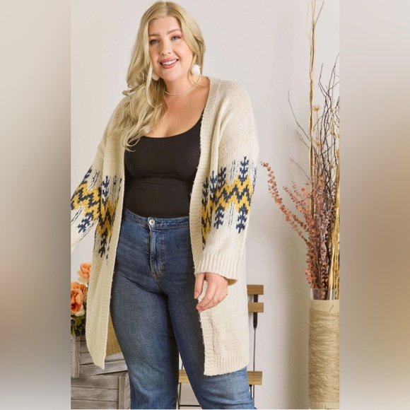 Adora Women’s Plus Size Tribal Pattern Cardigan Size 3XL - Picture 1 of 7